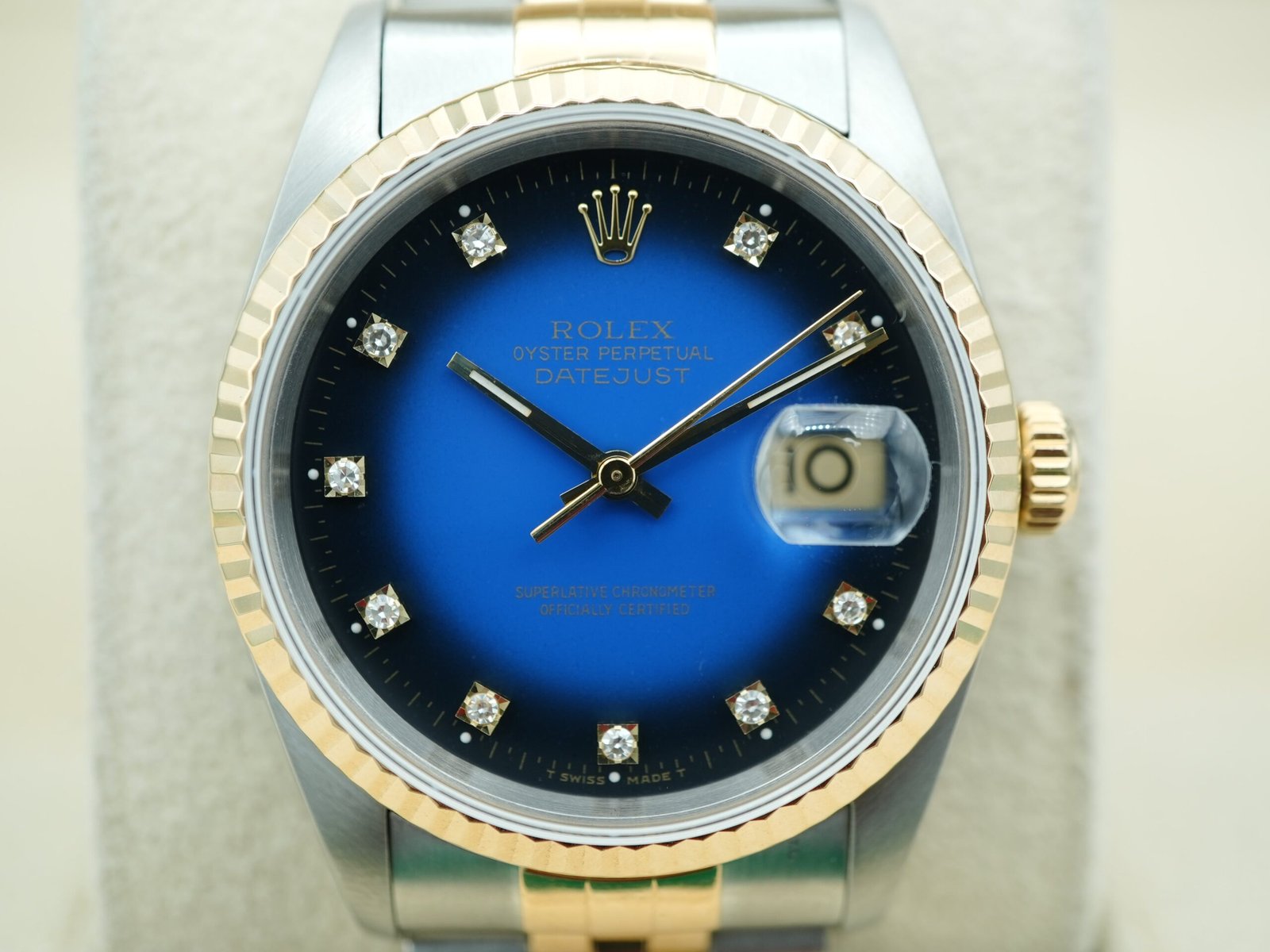 Rolex Datejust 36 mm / Blue Vignette Diamond – Jubilee – Image 3