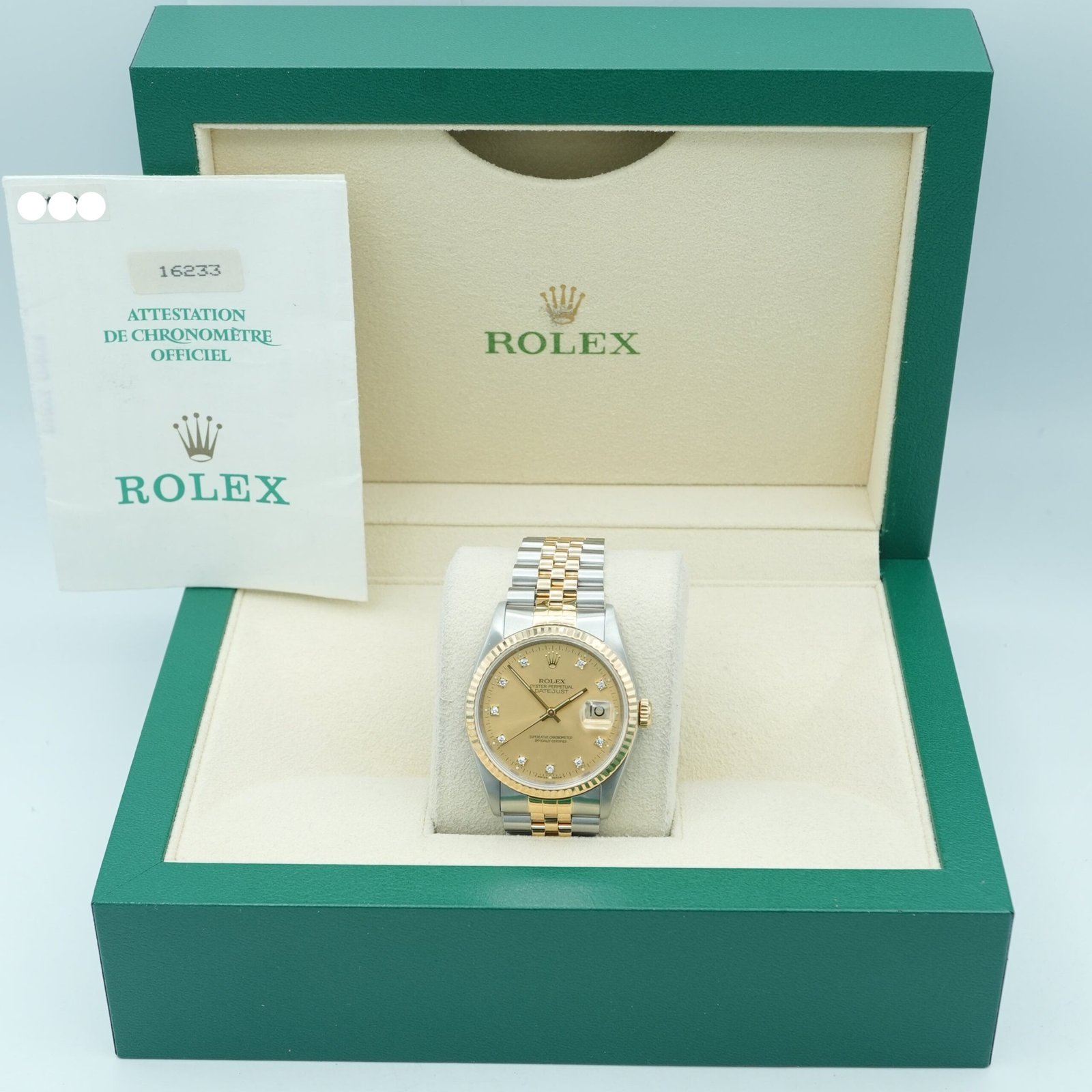 Rolex Datejust 36 mm / Champagne Diamond – Jubilee – Image 2