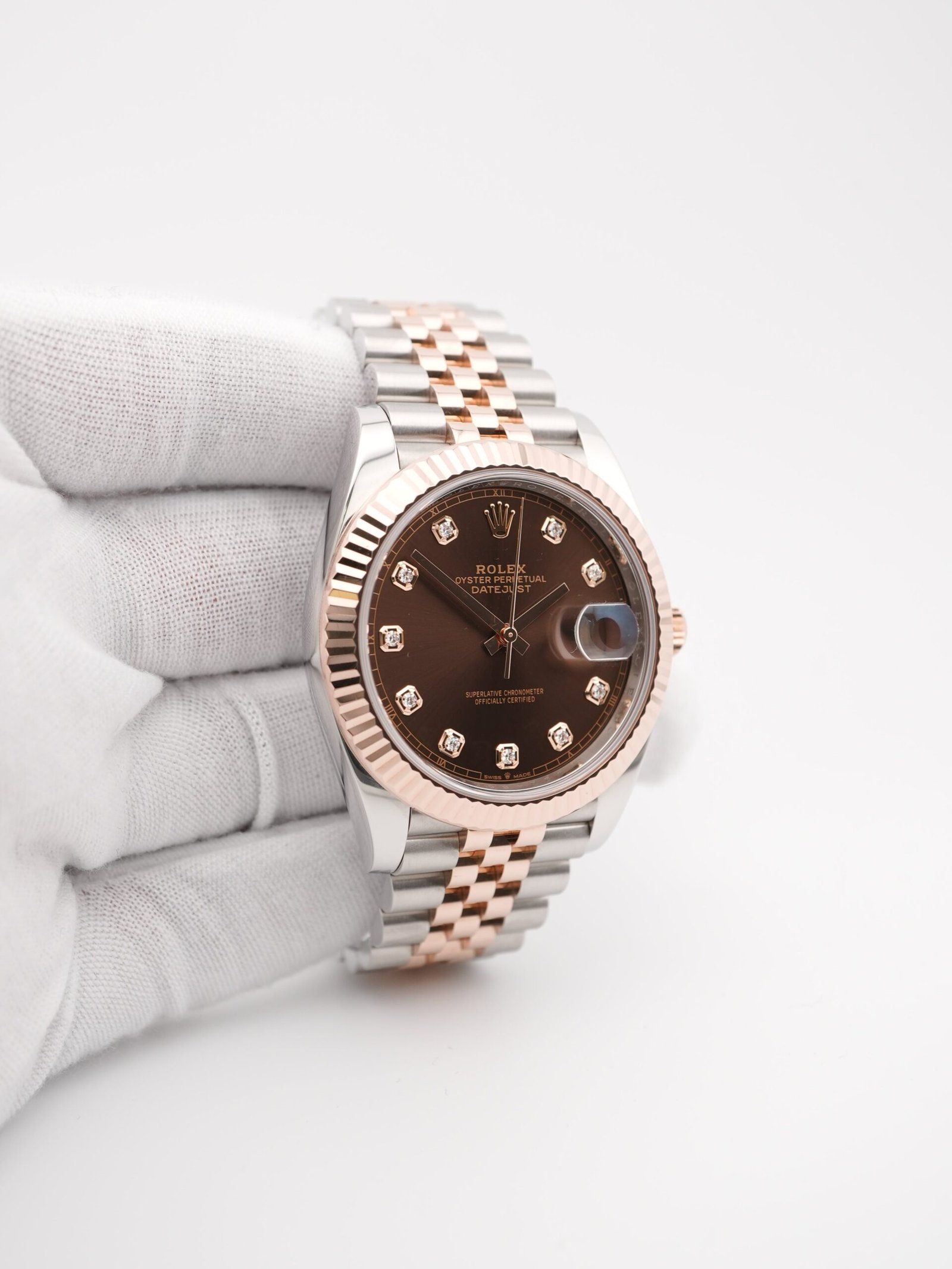 Rolex Datejust 41 mm / Chocolate Brown Diamond – Jubilee – Image 3